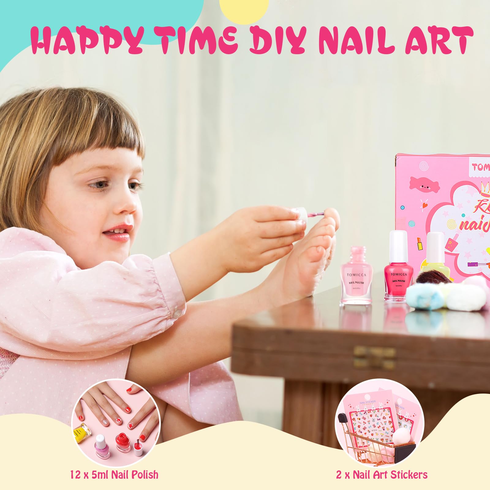 TOMICCA odorless polish keeps playtime comfortable for kids.