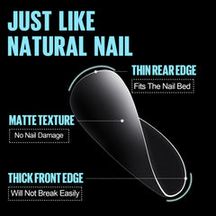 TOMICCA traceless acrylic tips deliver durable extensions with a smooth finish.