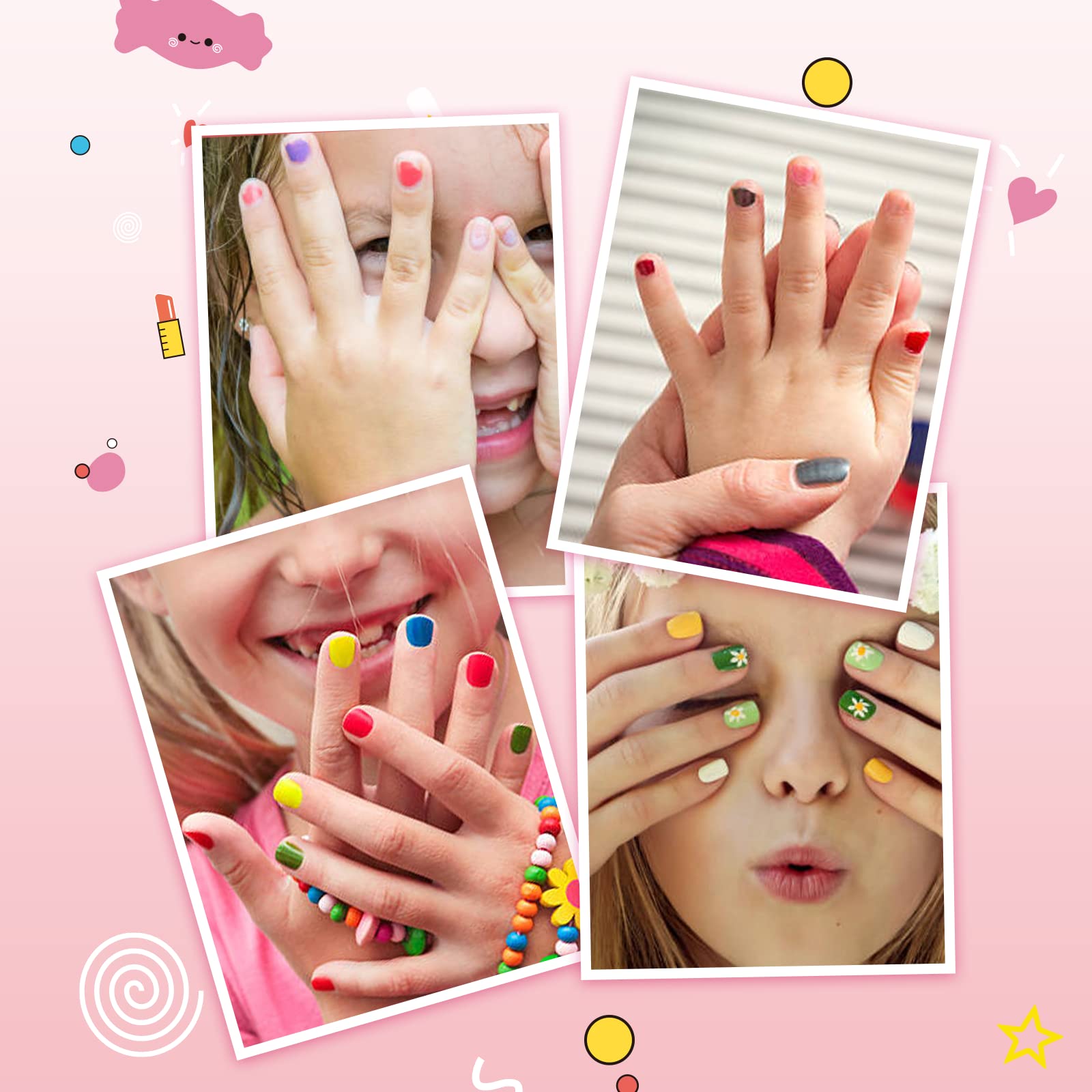 TOMICCA water-based nail polish close-up emphasizes odorless, non-toxic formula