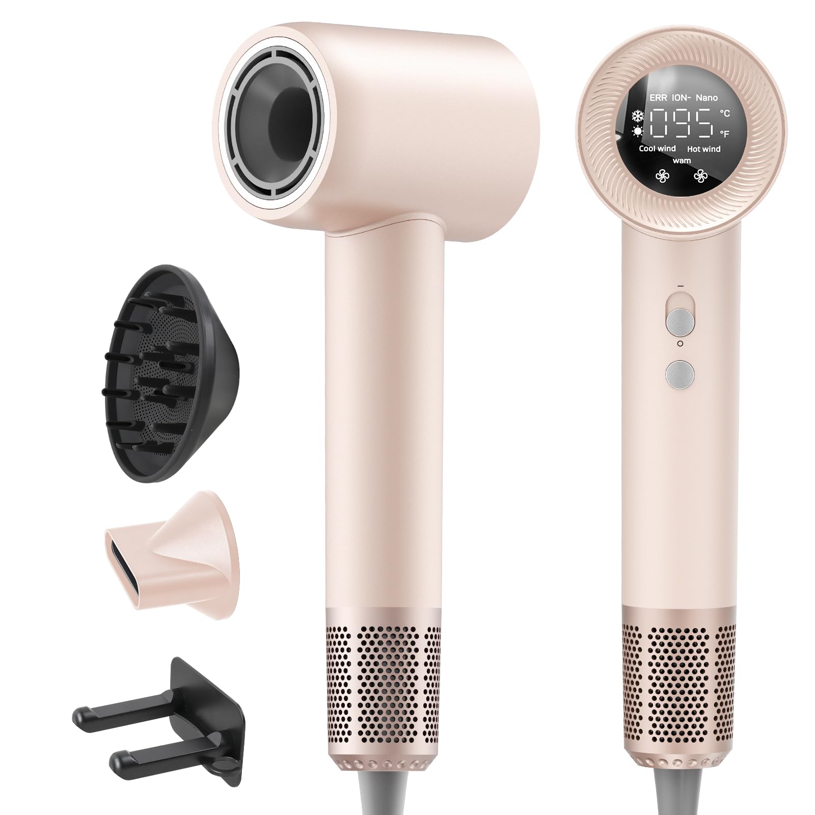 Tomler hair dryer with brushless motor delivers ultra-fast drying for salon-like results.