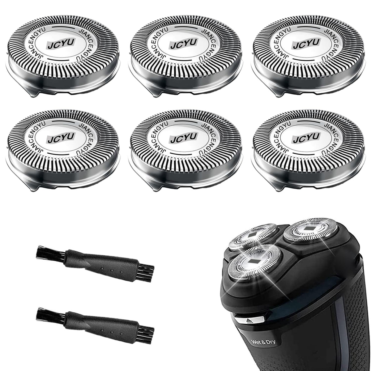 Tomorrow will be better SH30 head close-up shows precision blades for smooth, skin-friendly shaving.