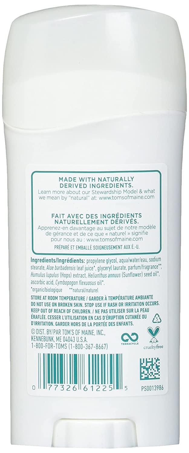 Lavender bloom with Tom's of Maine deodorant for calming aroma