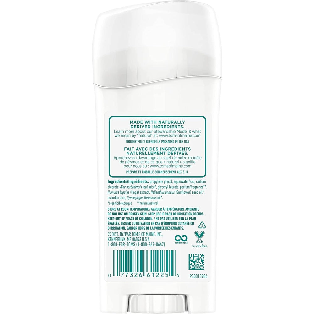 Tom's of Maine lavender deodorant stick recyclable container