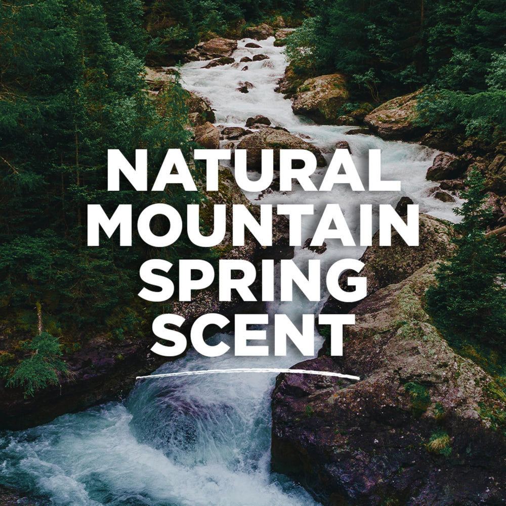 3-pack packaging detail for Tom's of Maine Mountain Spring deodorant showing recyclable materials