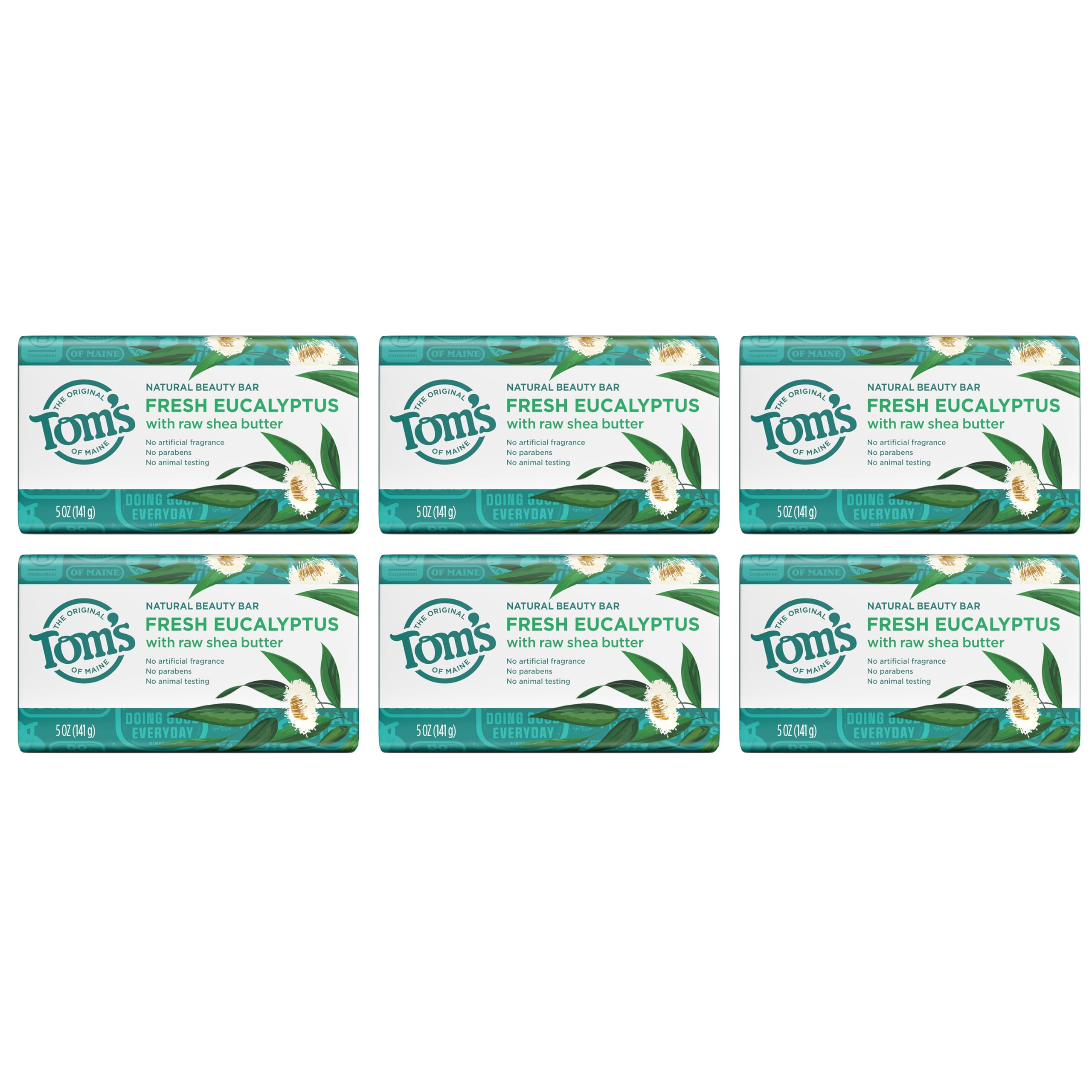 Tom's of Maine moisturizing bar six-pack option for shared bathrooms or travel packs.