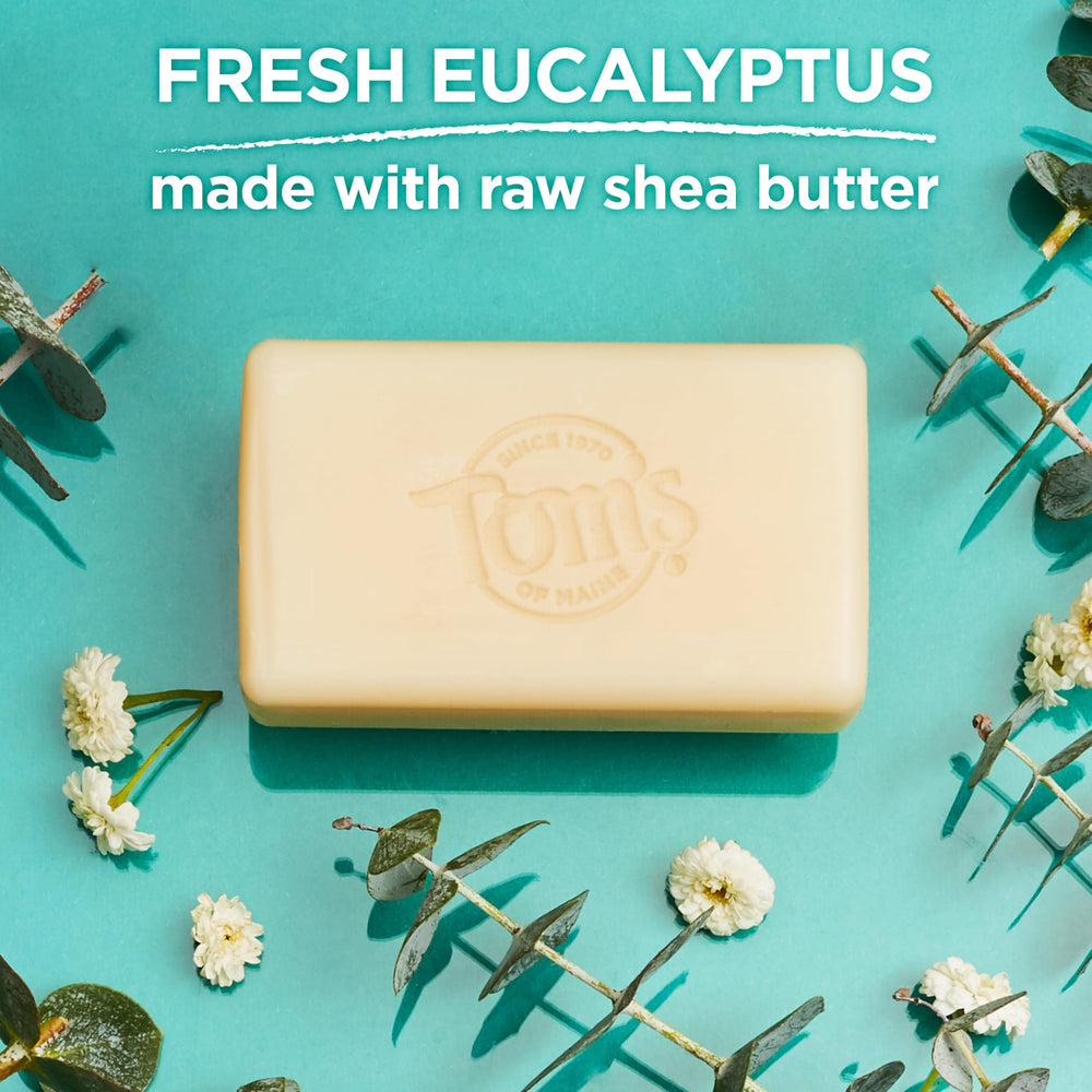Tom's of Maine moisturizing bar paraben-free formula for clean, natural skincare without synthetic additives.