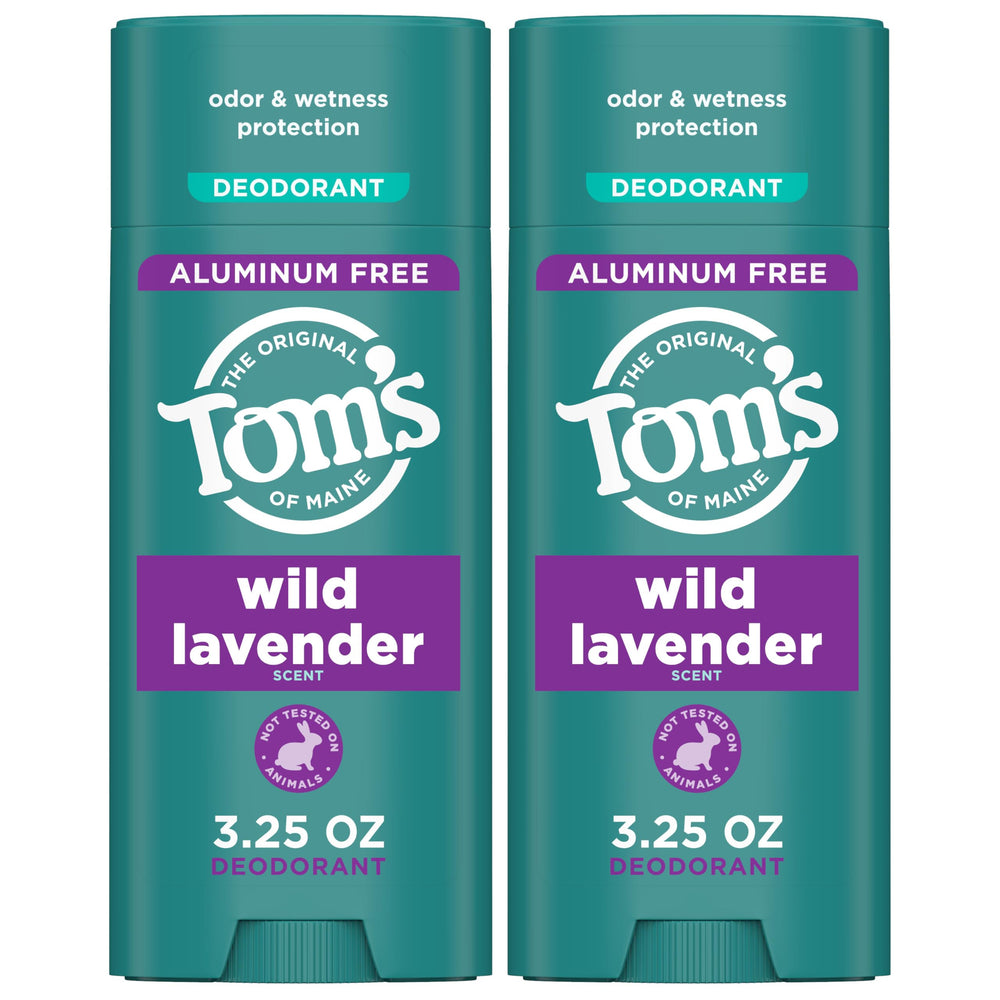 Tom's of Maine Wild Lavender deodorant stick application delivers a smooth glide and clear wear.