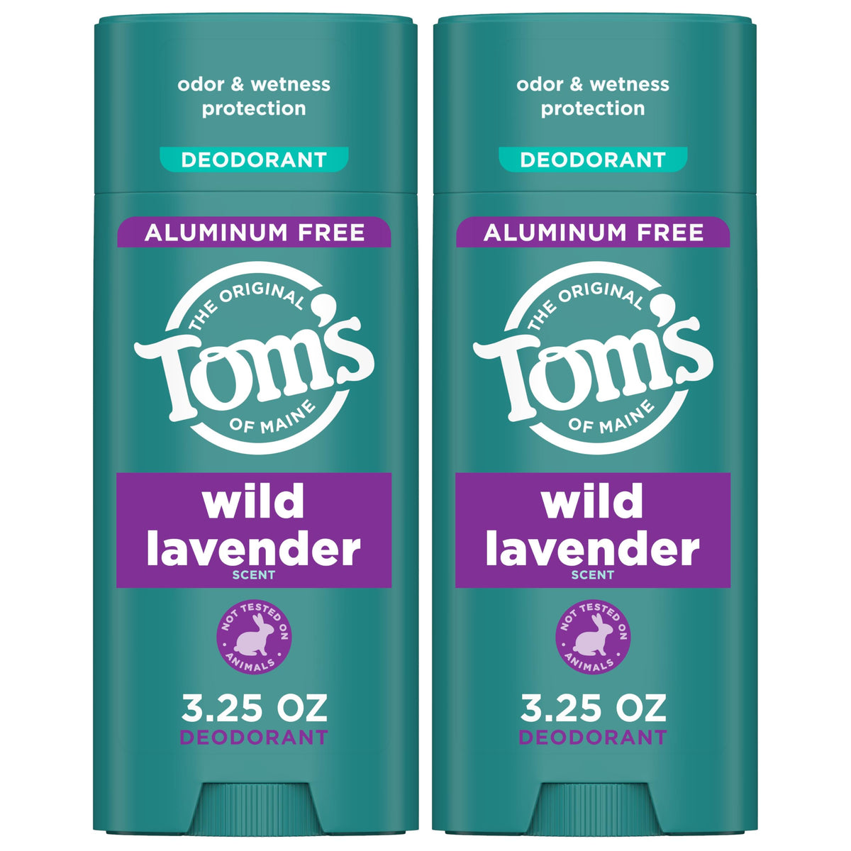 Tom's of Maine Wild Lavender deodorant stick application delivers a smooth glide and clear wear.
