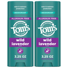 Tom's of Maine Wild Lavender deodorant stick application delivers a smooth glide and clear wear.
