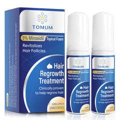 Tomum 5% Minoxidil Foam dispensing pump for precise daily applications