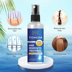 TOMUM Minoxidil spray 5percent formula focuses on thinning areas for fuller hair