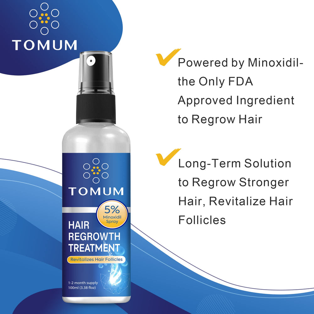 TOMUM Minoxidil spray scalp jet demonstrates precise dosing for consistent results