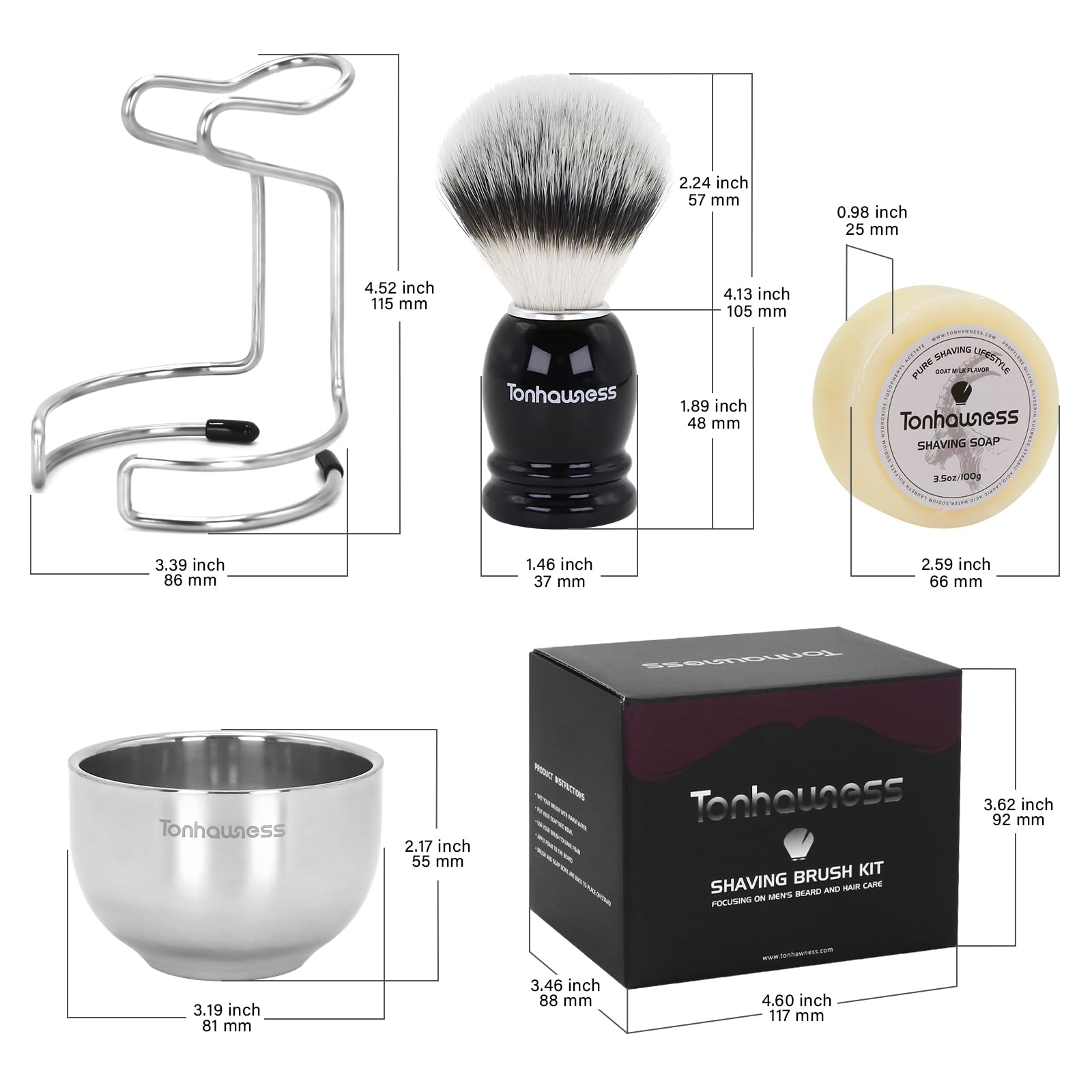 Tonhawness 4-in-1 kit shown as a gift-ready grooming set