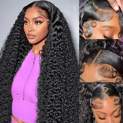 TONHONK deep-wave lace-front 30-inch wig for natural daily wear.