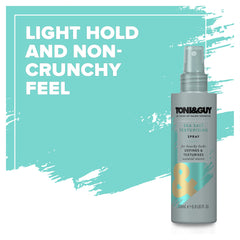 TONI&GUY Casual Sea Salt Spray spritz adds texture to hair for definition