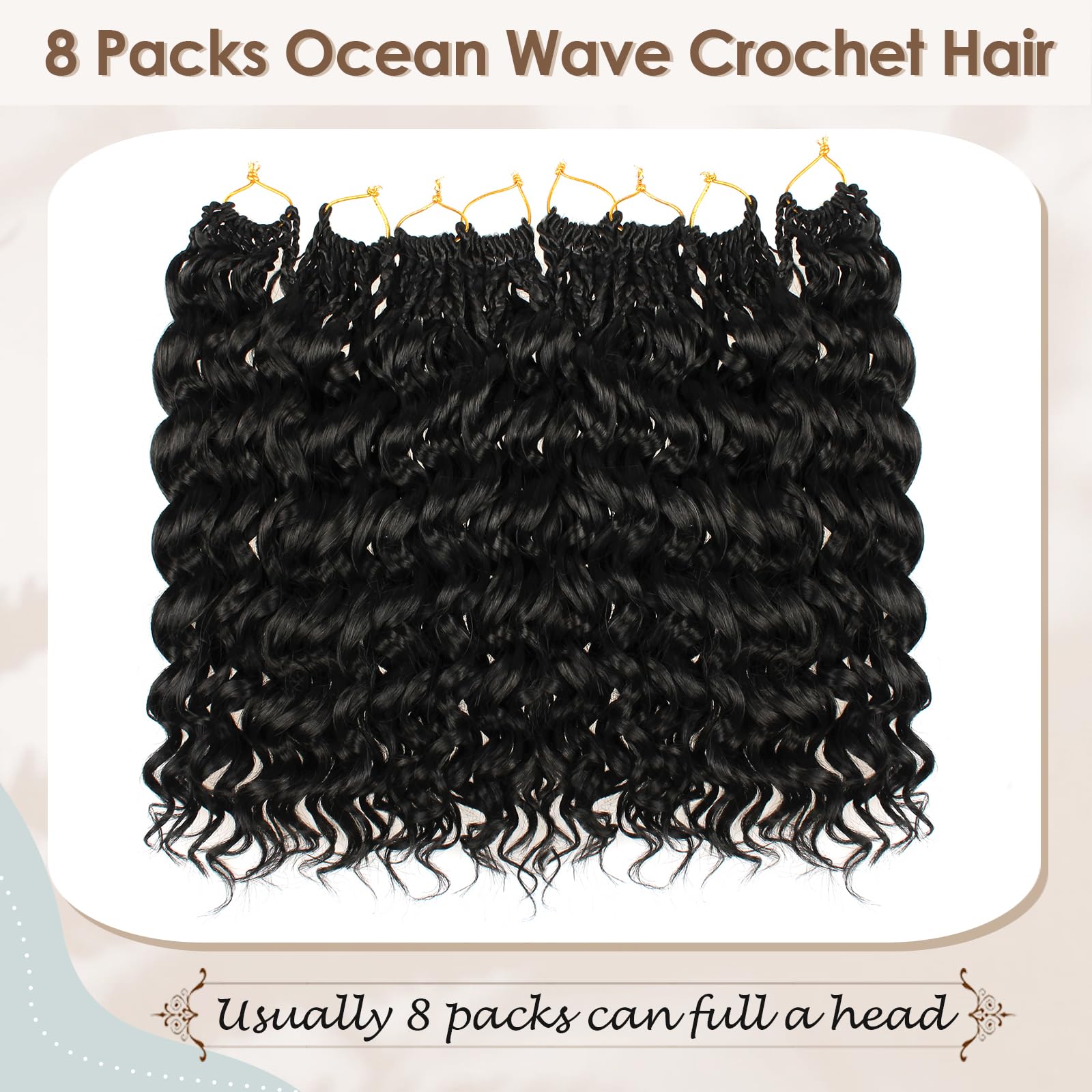 Toniola Ocean Wave Crochet Hair breathable design keeps scalp comfortable.