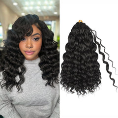Toniola Ocean Wave Crochet Hair 14 Inch pre-looped top for quick, easy installs.