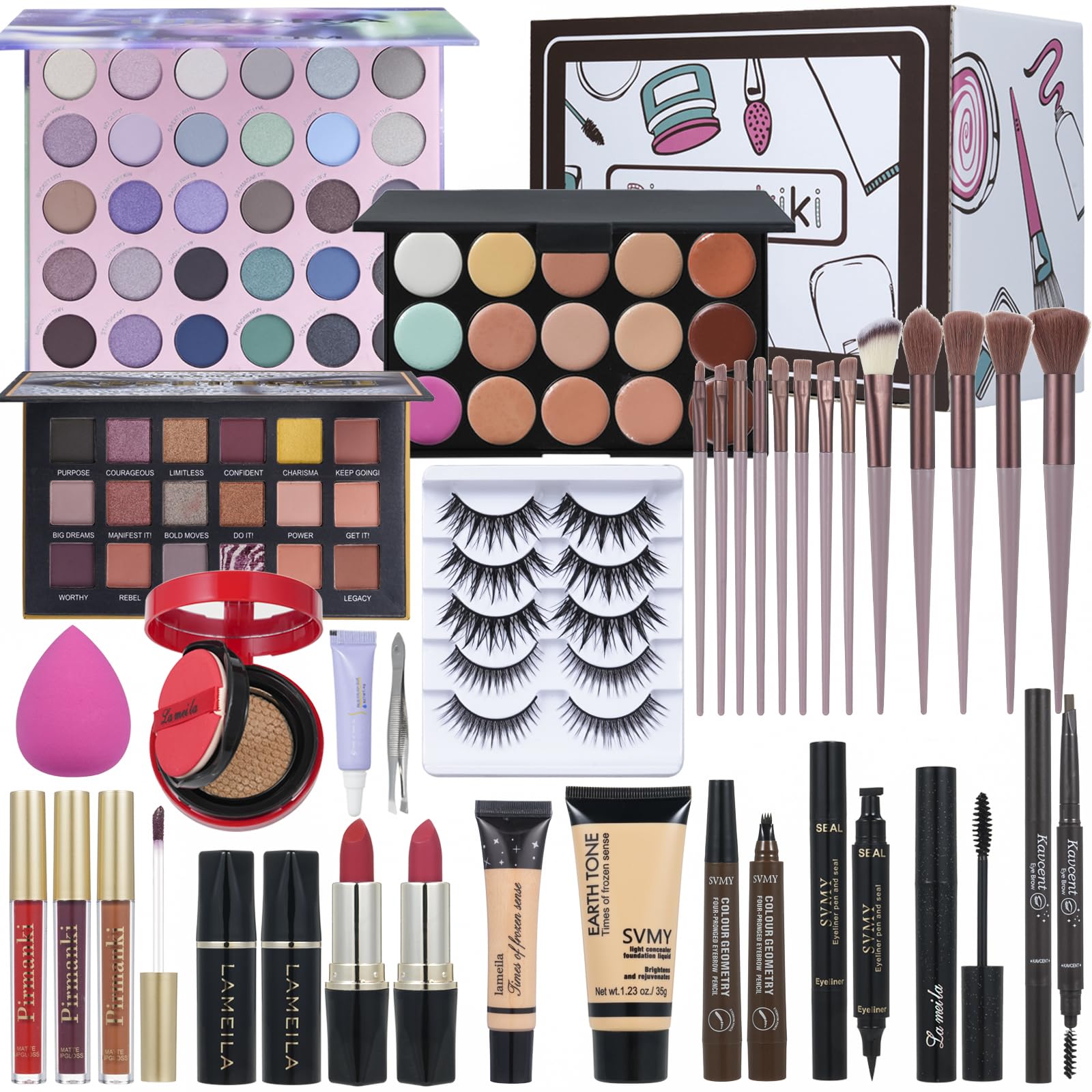 TooAemiS all-in-one makeup kit open box showing comprehensive set for gifts