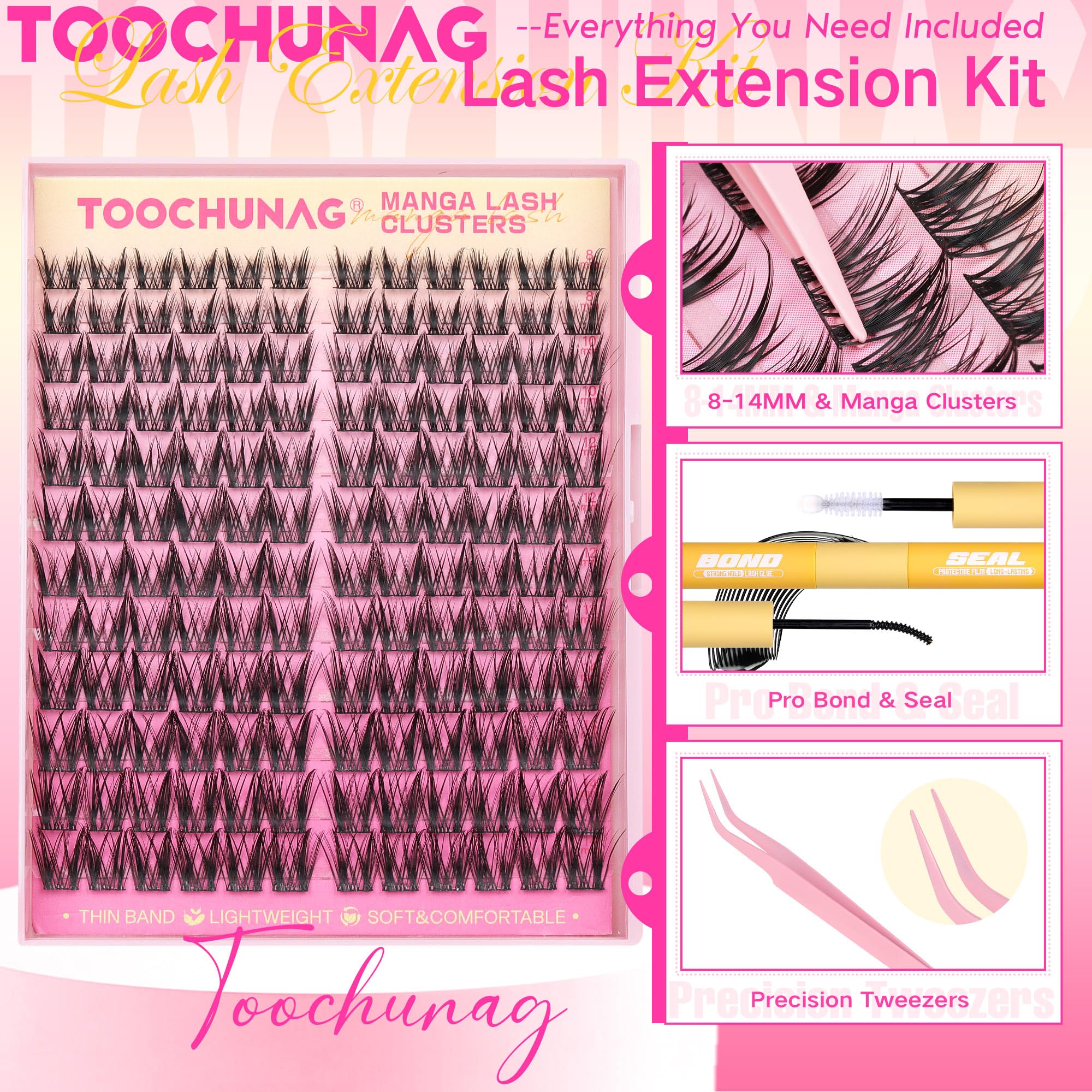 TOOCHUNAG easy-grip curved tweezers shown for precise placement