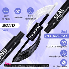 TOOCHUNAG flat lash clusters (80D) add volume without weight.