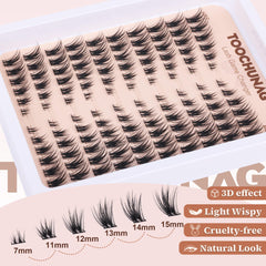 TOOCHUNAG lightweight band lashes for all-day comfort