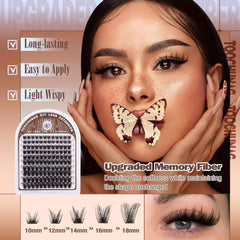 TOOCHUNAG natural-length lash clusters in 10–18mm for versatile daytime looks.