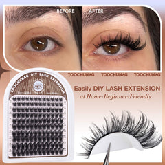TOOCHUNAG shape-memory lash clusters keep curl with all-day bounce.