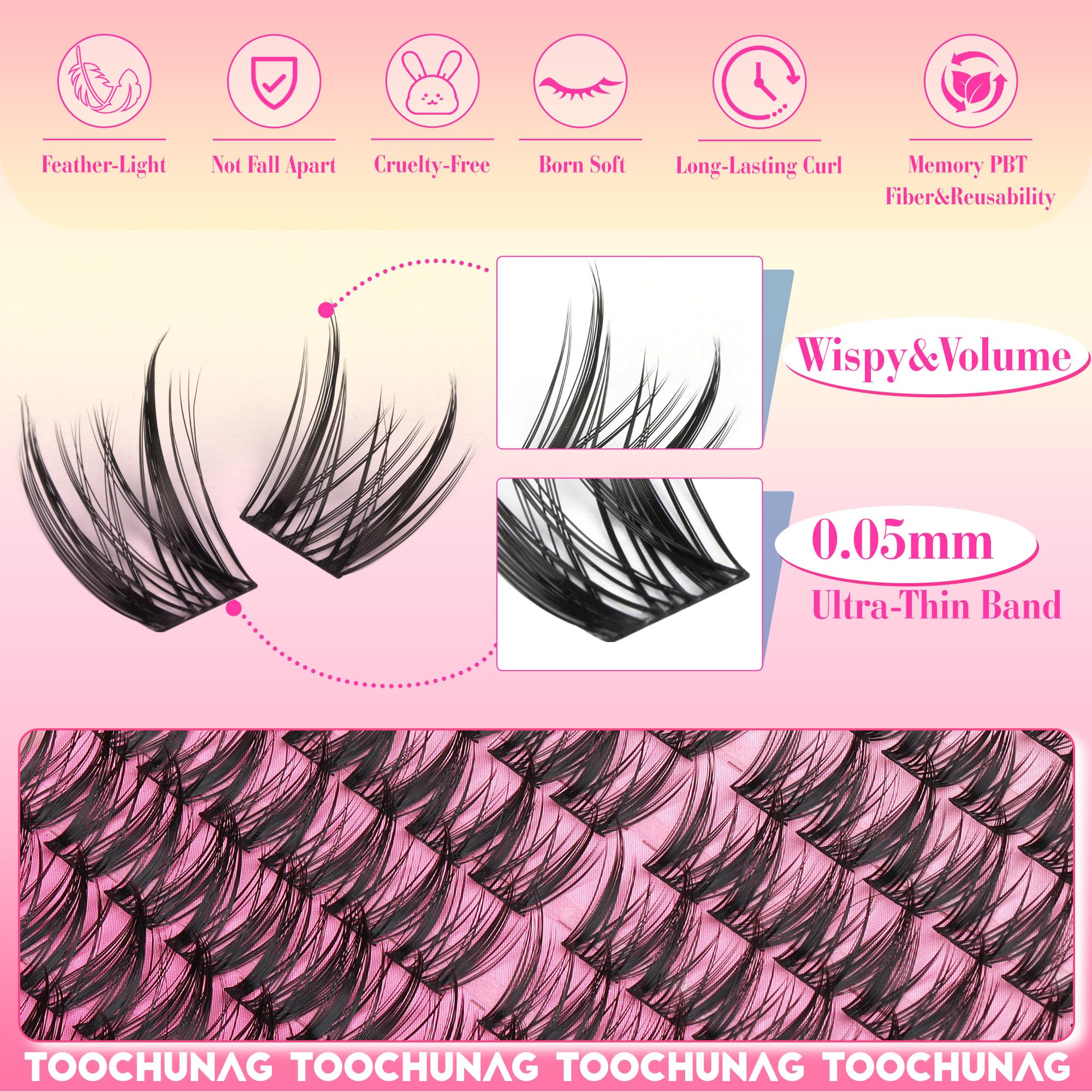 TOOCHUNAG waterproof lash bond and seal for long-lasting wear