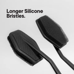 TOOLETRIES long-handle back scrubber extended reach to hard-to-reach areas.