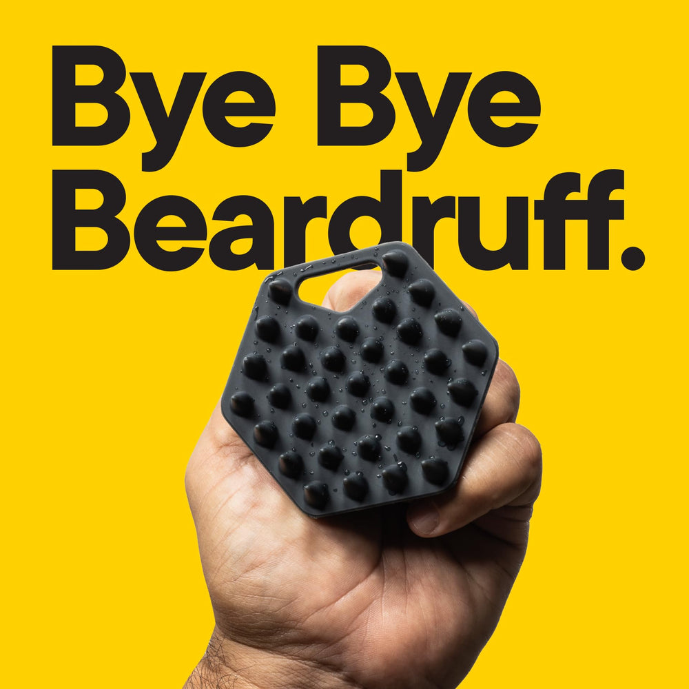 TOOLETRIES Beard Scrubber beardruff removal feature image communicates irritation-free grooming
