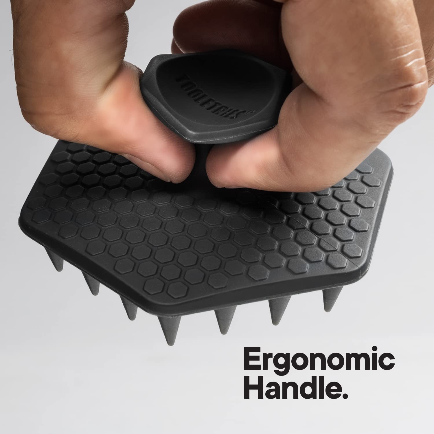 TOOLETRIES Beard Scrubber gift-ready packaging shot suggests a practical stocking stuffer