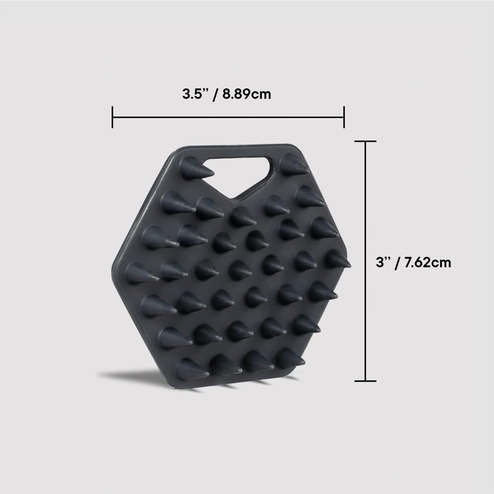 TOOLETRIES Beard Scrubber wet-application shows applying beard wash for peak cleansing