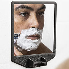 TOOLETRIES Joseph charcoal-finish mirror adds sleek style to your shower