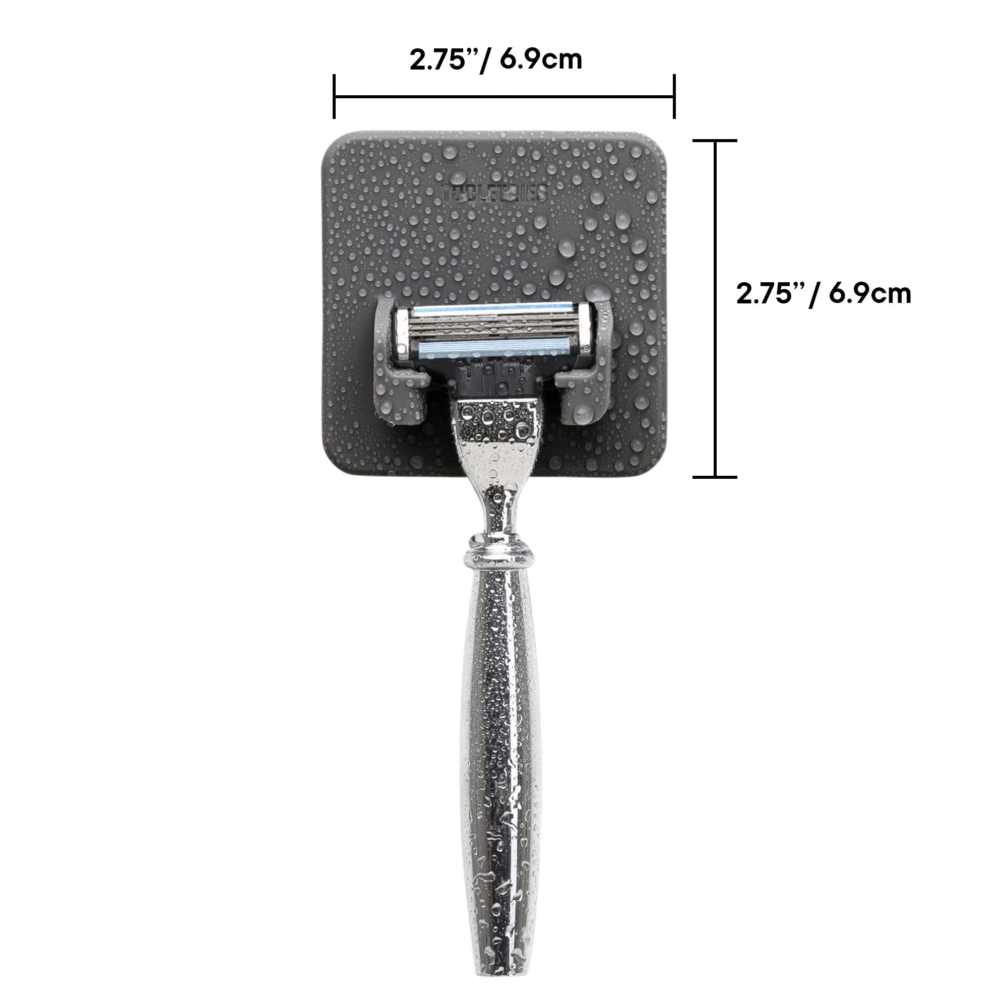 TOOLETRIES Mason Razor Holder product dimensions shown for space planning