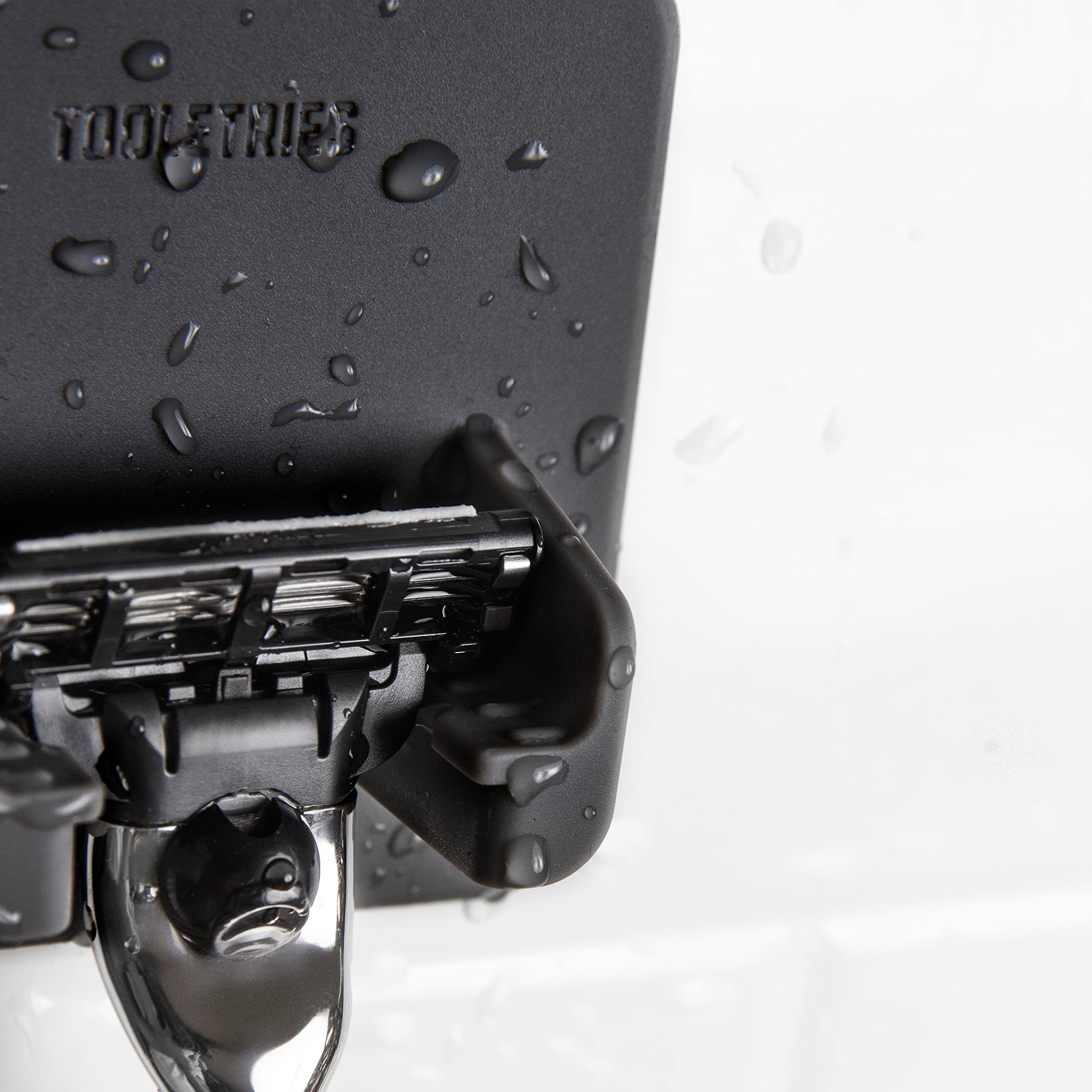 TOOLETRIES Mason Razor Holder in charcoal complements men's grooming setups as a practical gift