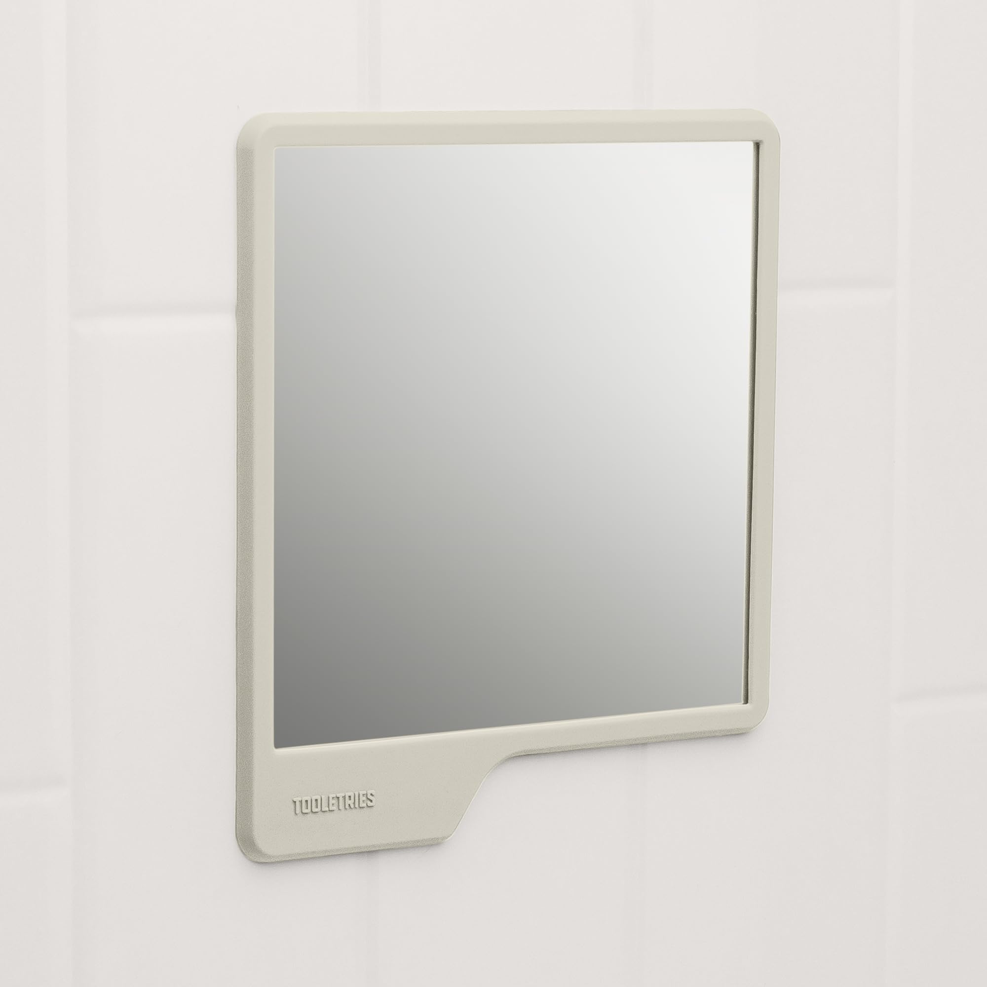 TOOLETRIES Oliver dimensions 6.5 by 5.5 inches fit compact shower spaces.