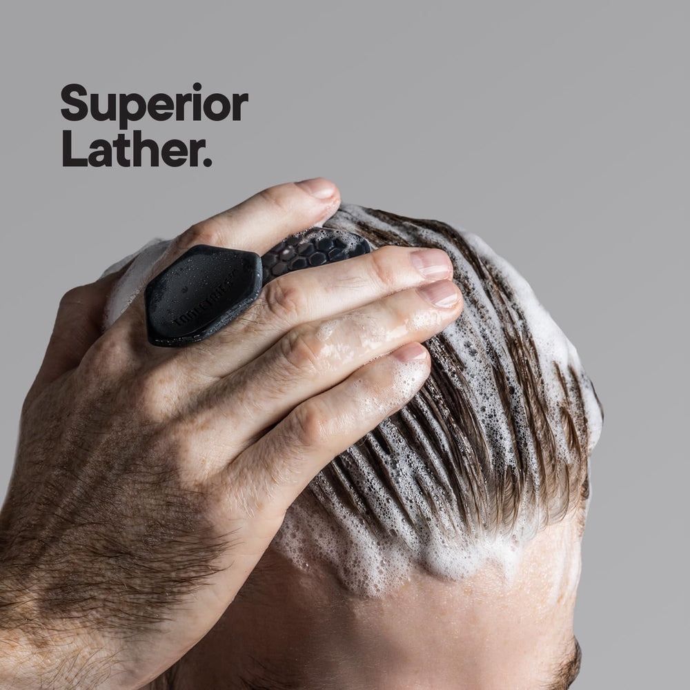 TOOLETRIES scalp scrubber dry or wet use shown for versatile routine