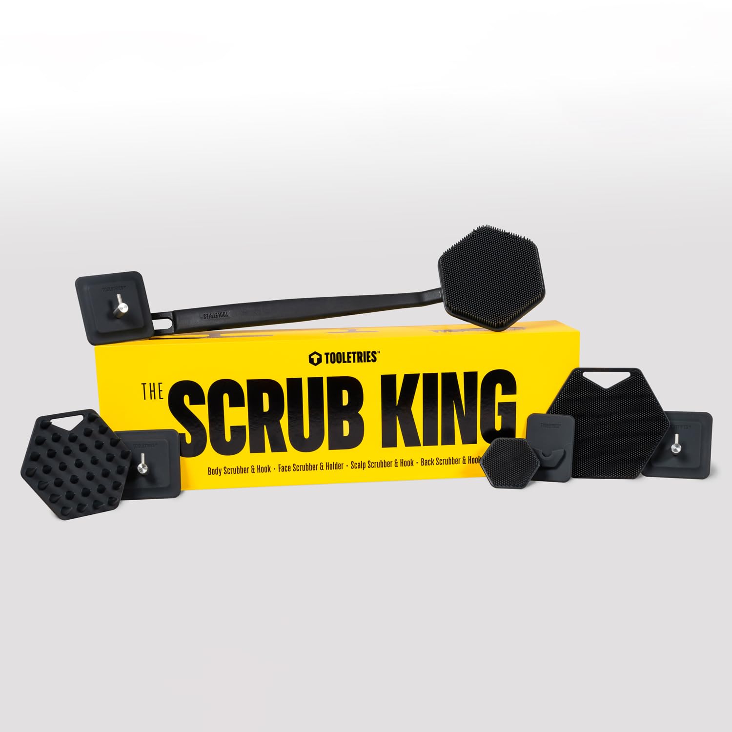 TOOLETRIES Scrub King complete silicone set ready for home or travel