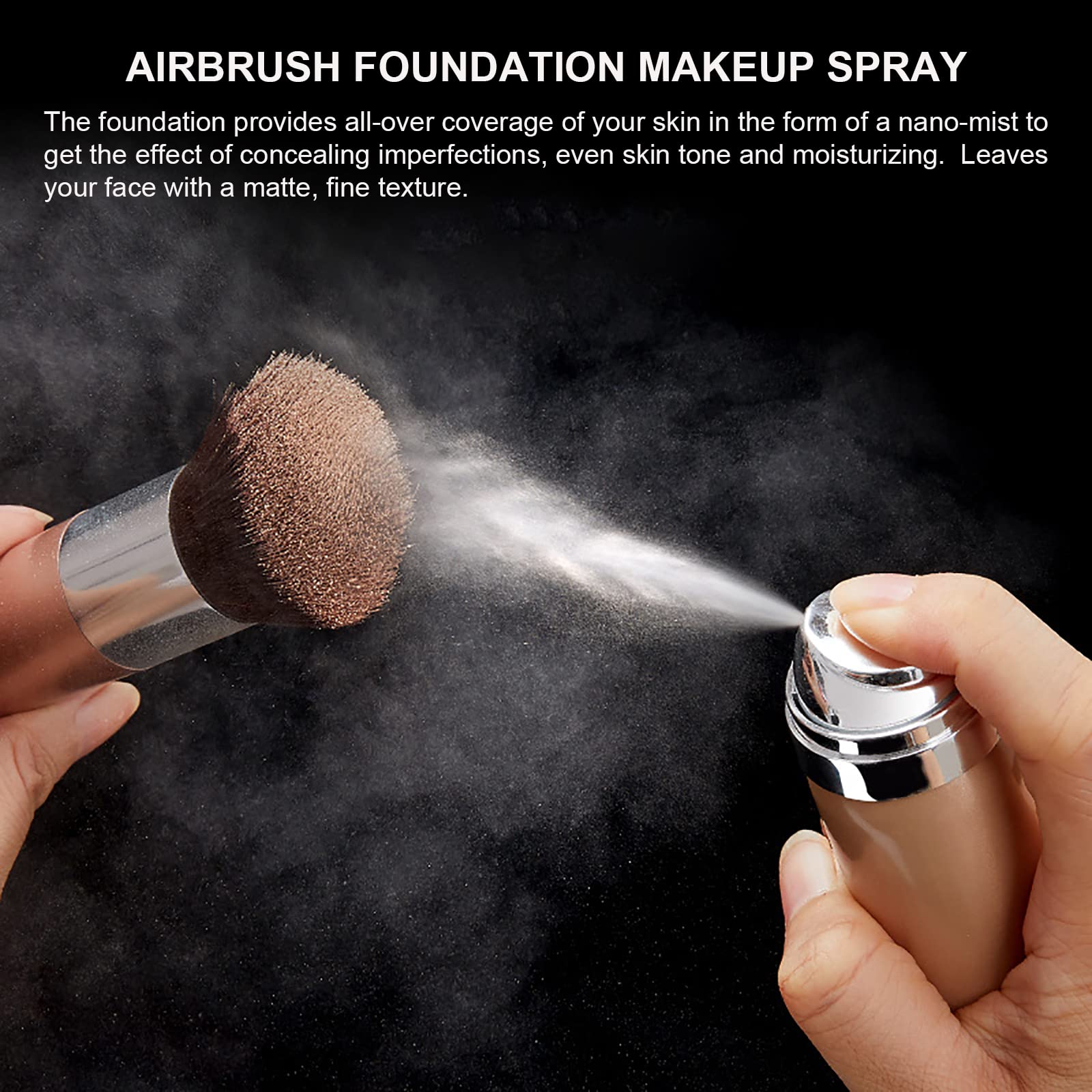 Topcent airbrush foundation brush for smooth, even application.