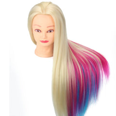 TopDirect colorful hair closeup highlighting vivid fibers ideal for practice.