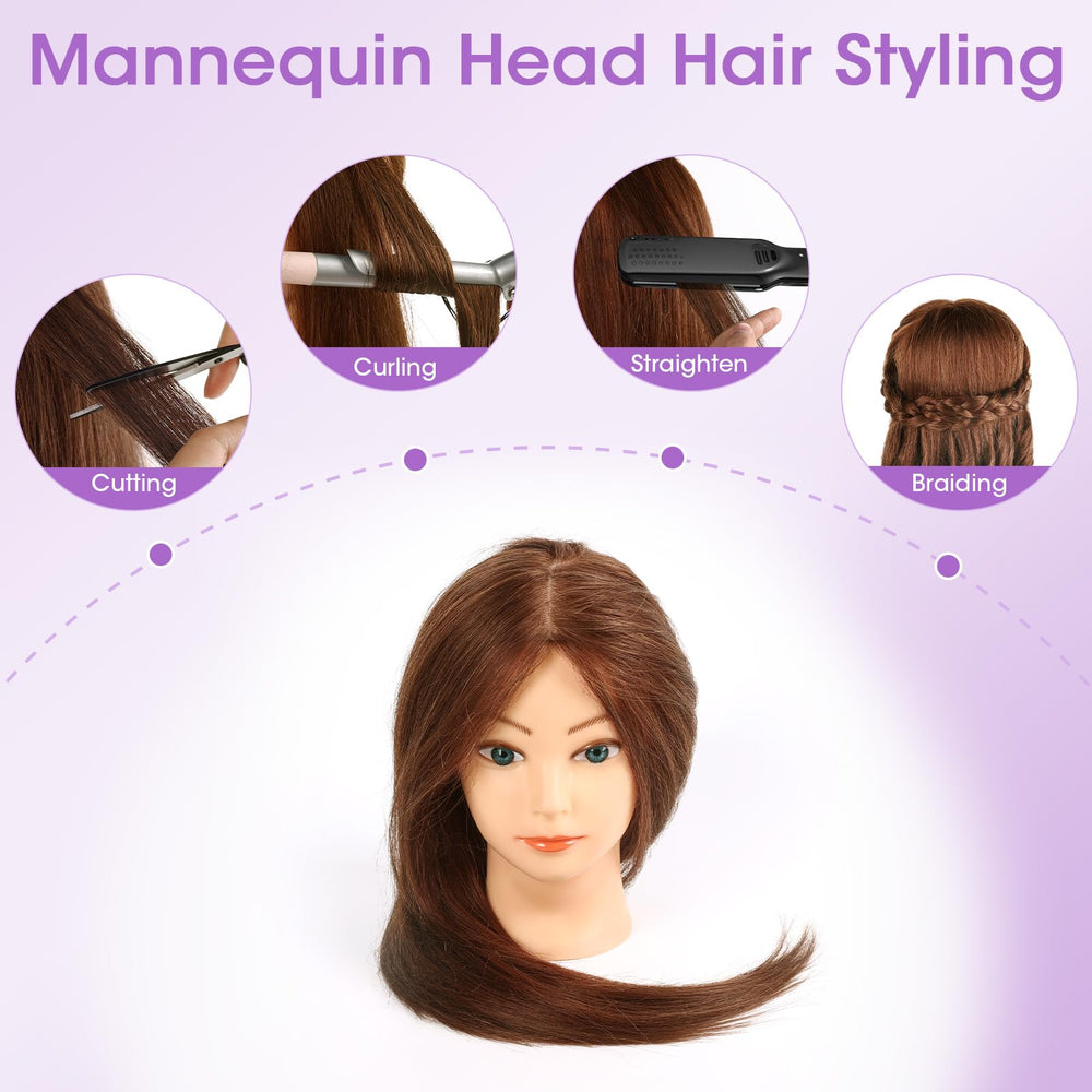 TopDirect 18in coloring and styling head for color testing and restyling.