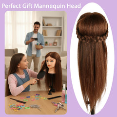 TopDirect 18in multi-function hair-dressing head supports dyeing and styling.