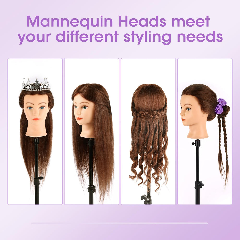 TopDirect mannequin head with table clip holder for secure on-desk practice.