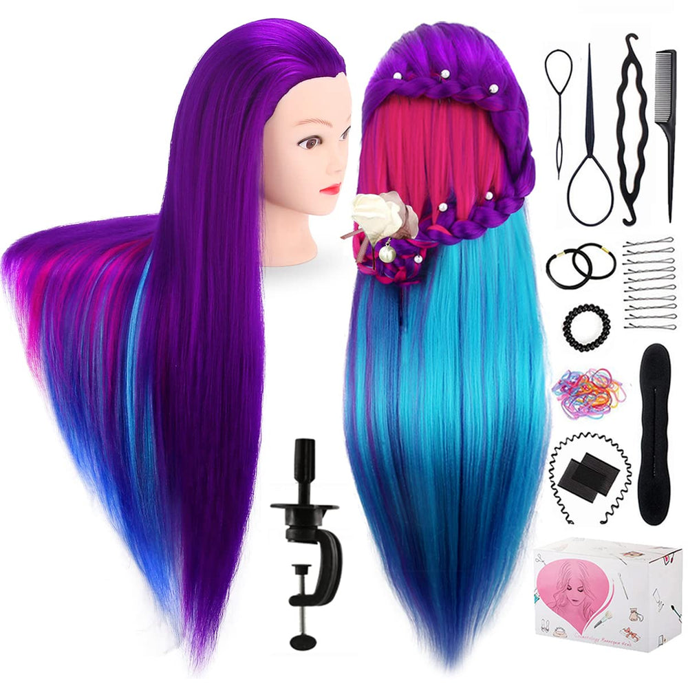TopDirect mannequin head 29in front view for braiding practice and styling