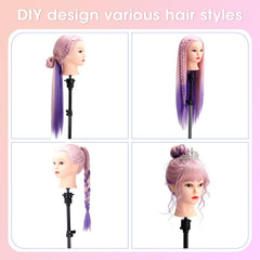 TopDirect mannequin head with clamp holder enables stable styling practice.