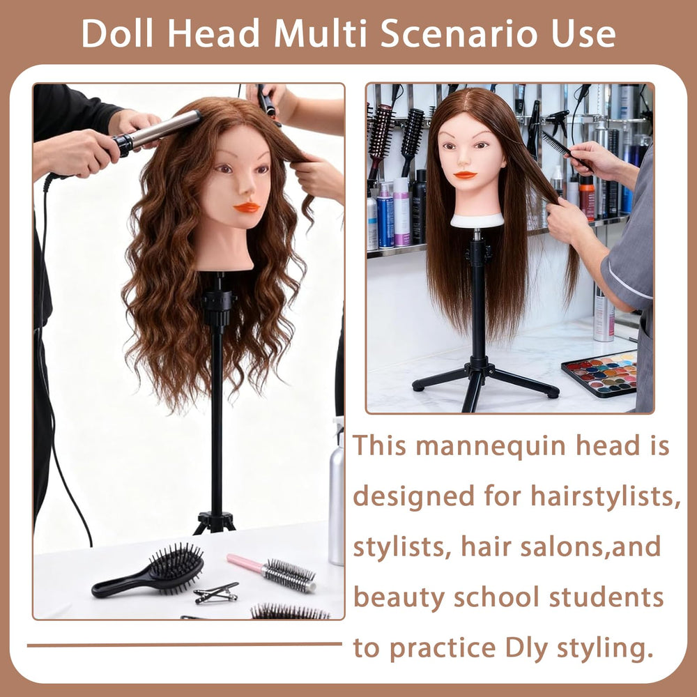TopDirect mannequin head-dyeing-braiding enables color tests and intricate braiding techniques.