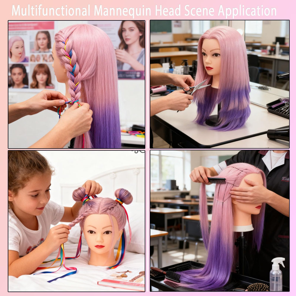 TopDirect multifunctional head supports cutting, curling, and braiding practice.