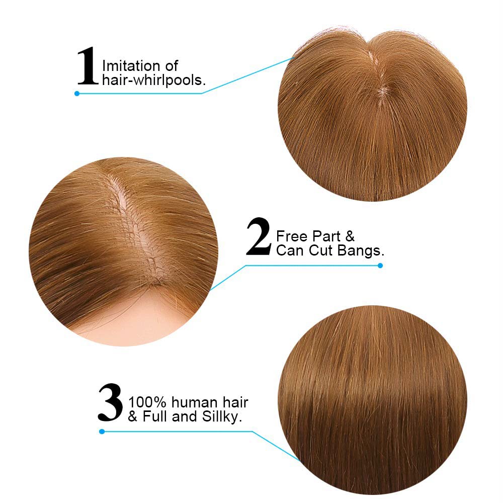 TopDirect real-hair mannequin head close-up showing softness and shine for color training.
