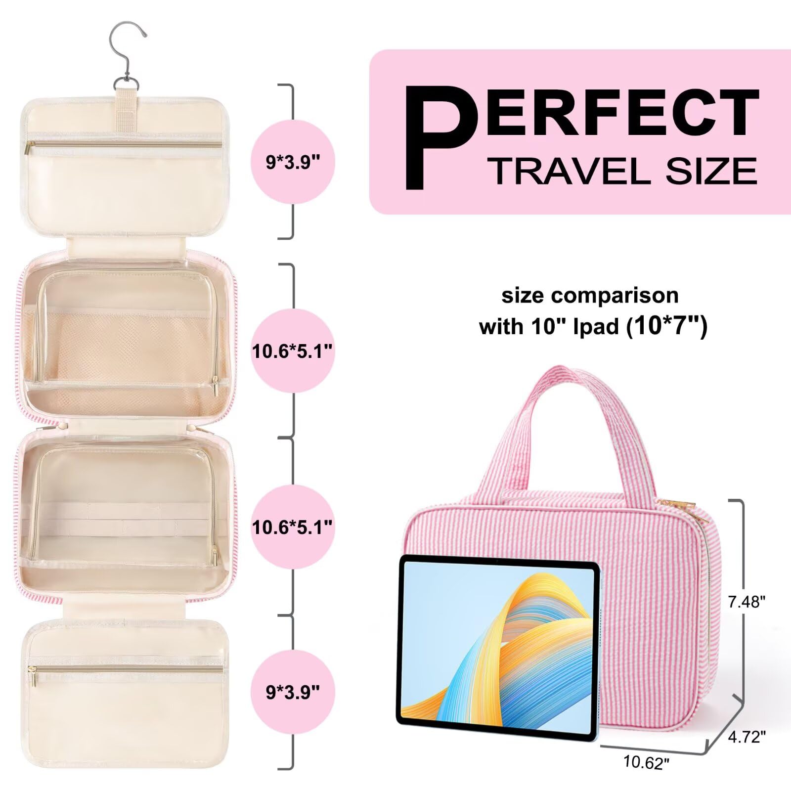 TOPEAST compartments transparent division demonstrates easy access and quick product identification.