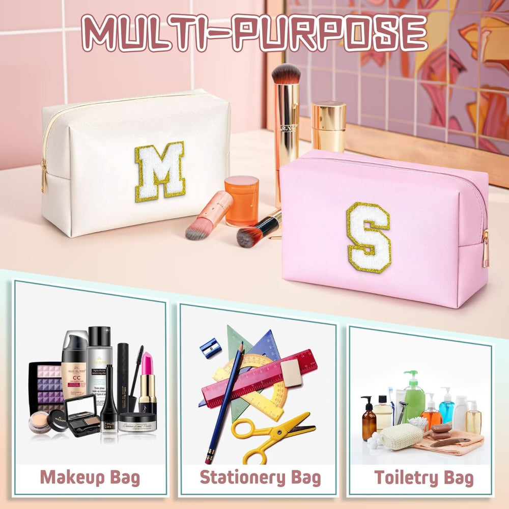 TOPEAST makeup bag interior demonstrates room for toiletries and office supplies